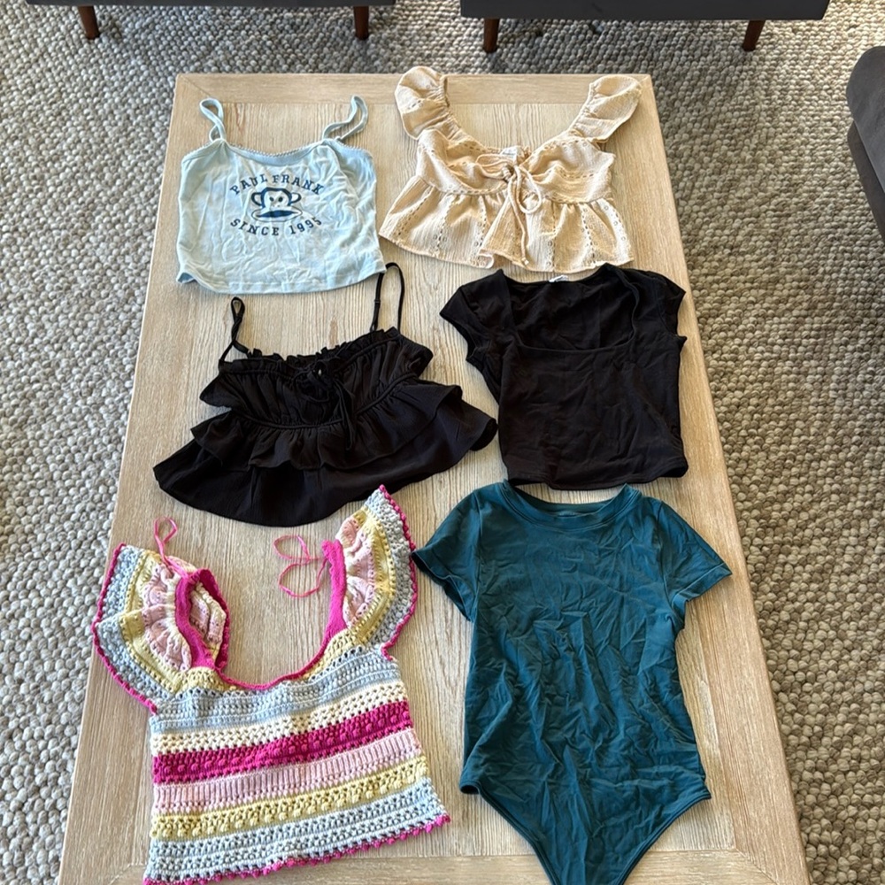 Women’s shirt lot Garage, Paul Frank, TJ Max, Wild Fable